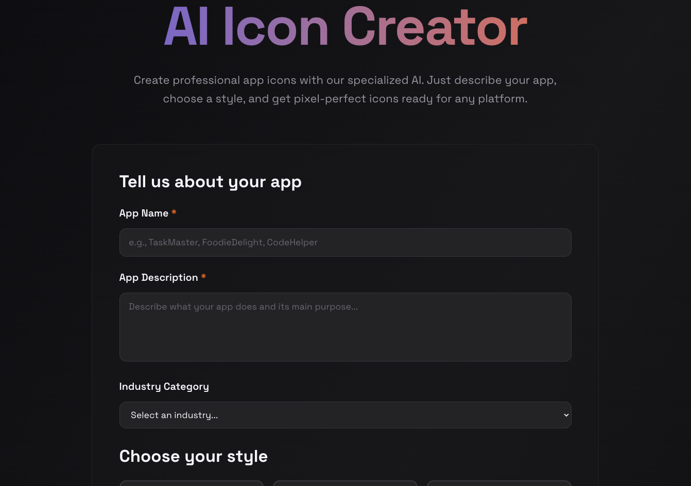 Specialized Icon Creator